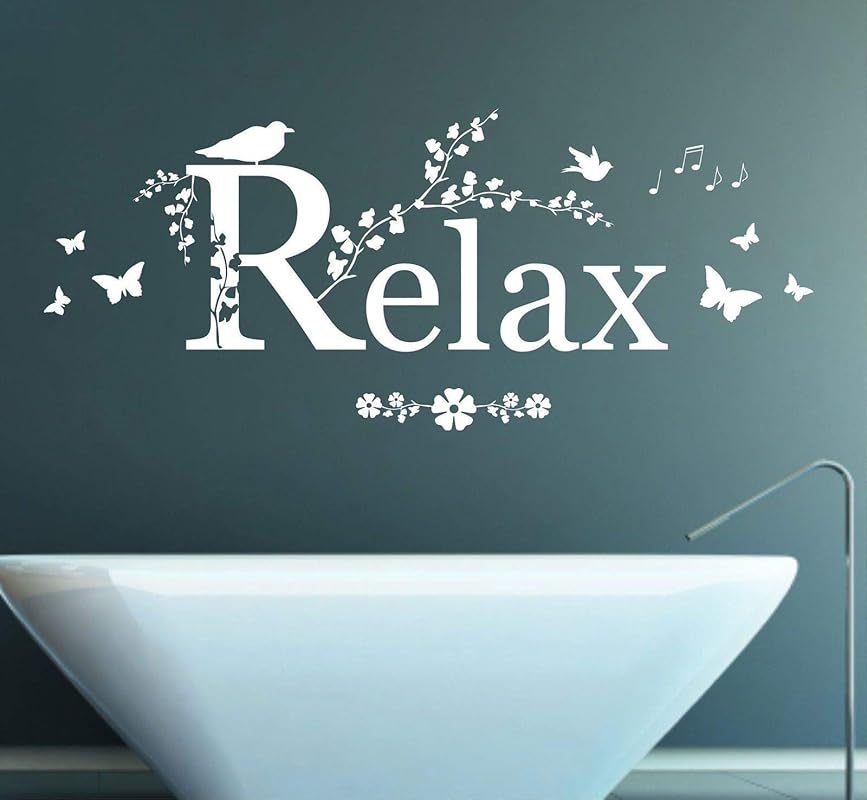 Relax Quote, Vinyl Wall Art Sticker, Mural, Decal. Home, Wall Decor