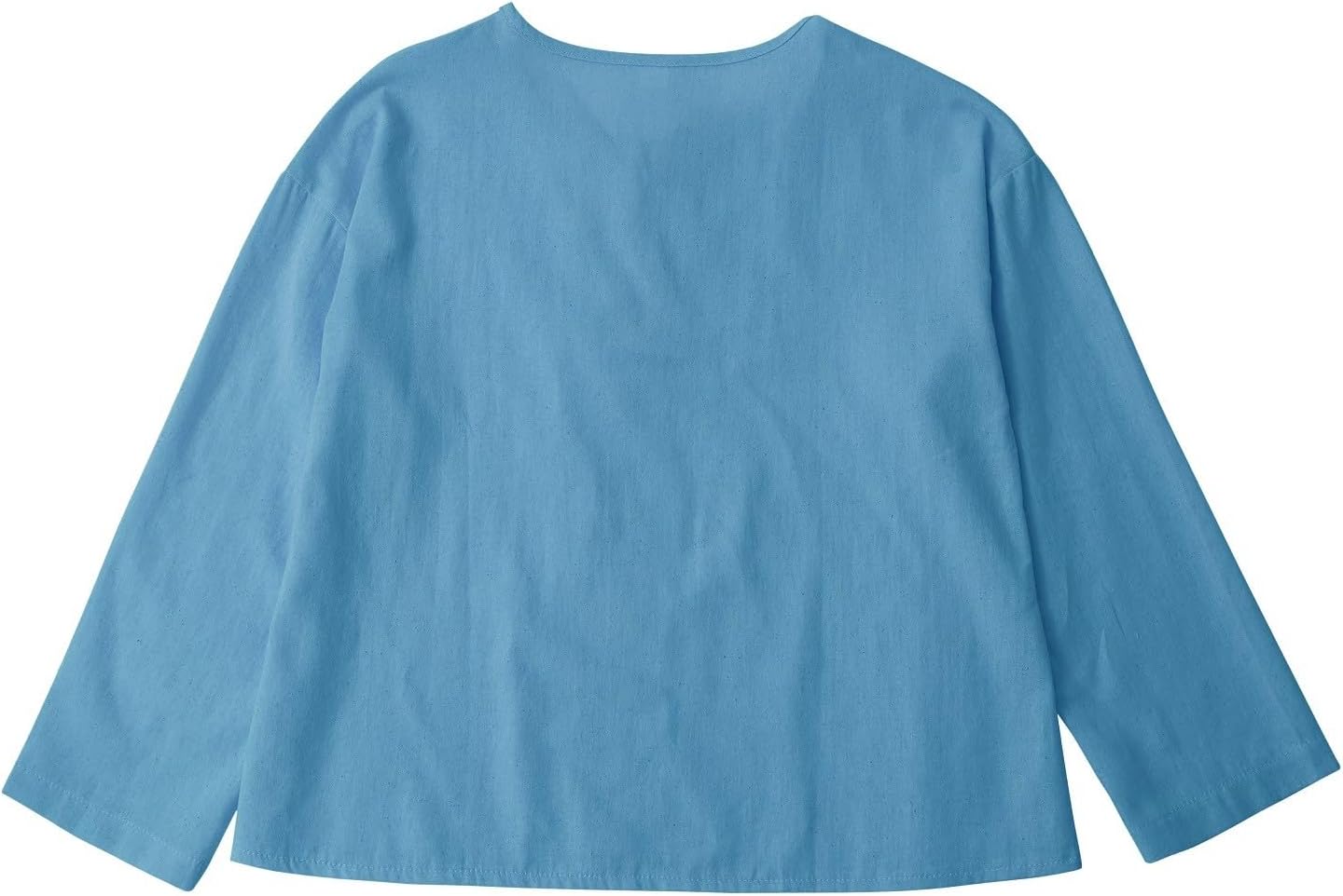 Girls Cotton Linen Shirts Summer Casual Button V Neck Tunic Blouses Kids Trendy Lightweight Solid Short Sleeve Tops