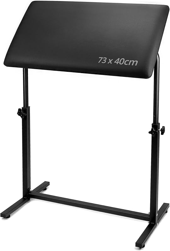 QWORK Professzionális Tetoválás Kartámasz 180° Dönthető Párnázott 73x40cm