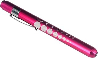 Reusable Medical Pocket PENLIGHT Pen Flashlight with Pupil Gauge LED Bulb for Nurses, Doctors, and Healthcare Student Interns (Pink)