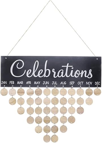 VORCOOL Recordatorio de cumpleaños montado en la pared, decoración para colgar en la pared, decoración para uñas, decoración del hogar, calendario