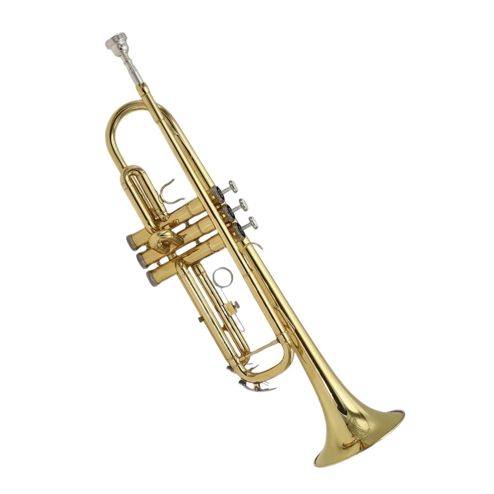 trąbka dla początkujących Bb Trąbka B Płaska Mosiężna Posrebrzana Profesjonalna Trąbka Instrumenty Muzyczne Ze Skórzanym Etui Instrument Dla Początkujących