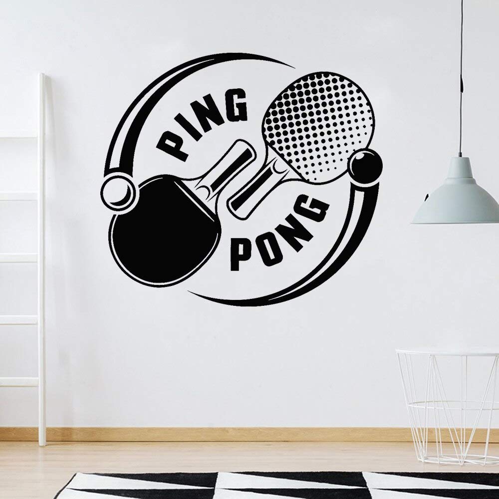Zerodeko Sticker Mural Joueur De Tennis Noir Pvc Autocollant Amovible