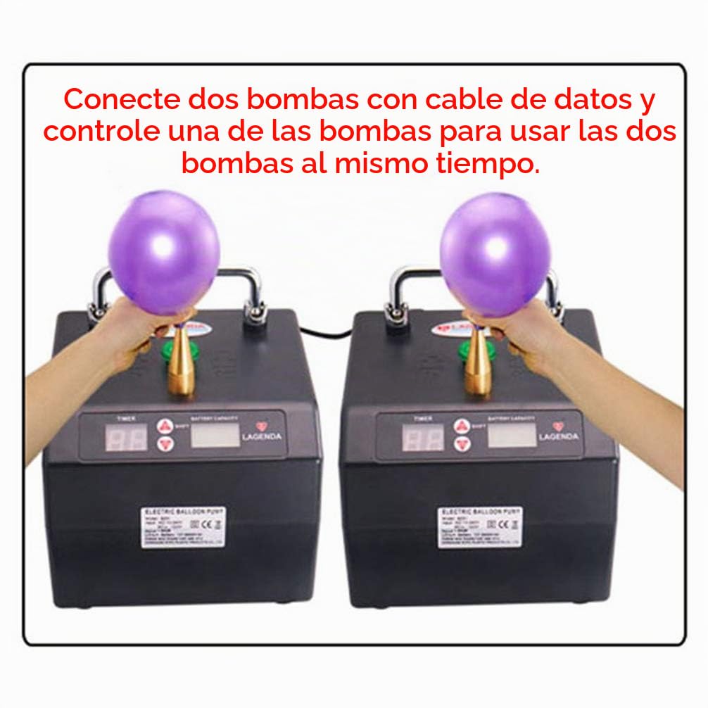 Bomba De Aire Eléctrica Profesional para Globos - Inflador Automático con Temporizador para Fiestas, Cumpleaños y Decoración De Eventos De Bodas