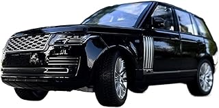 Car Diecast Model 1/18 for Range Rover Alloy Car Model Diecast Metal Vehicles Car Model Simulation Sound and Light Kids Toy Gifts (Color : Black)