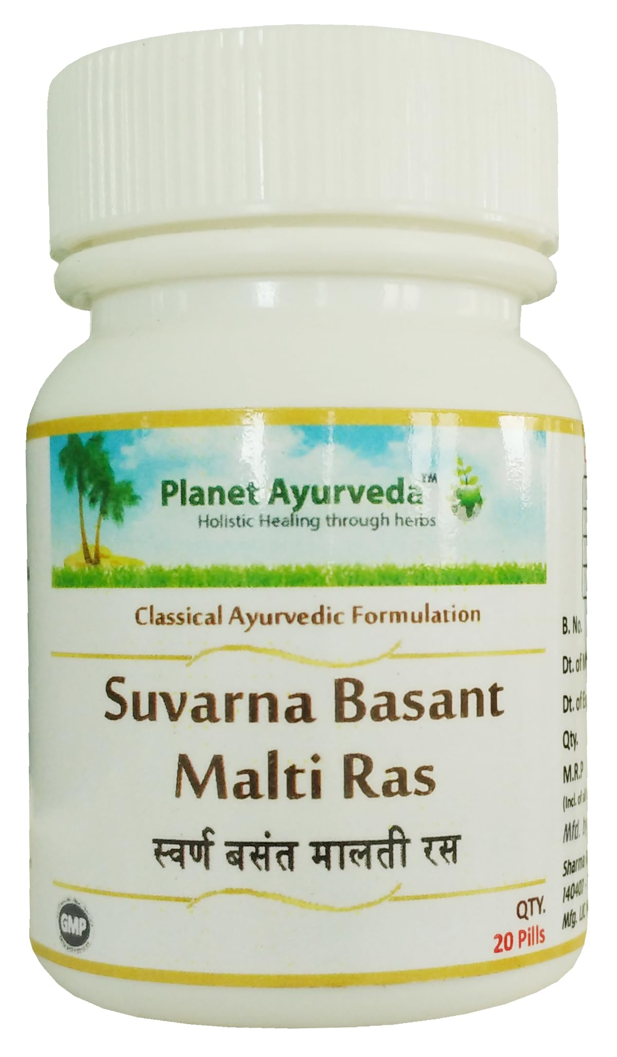 Planet Ayurveda Suvarna Basant Malti Ras - 20 Pills (B0CDRP4LQS) Amazon Price History, Amazon Price Tracker