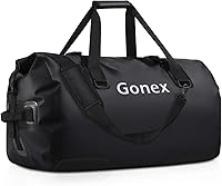 Vista 11 de Gonex Bolsa de lona impermeable extra grande de 40 L, 60 L, 80 L, bolsa de lona seca de viaje, bolsa resistente con correas y asas duraderas