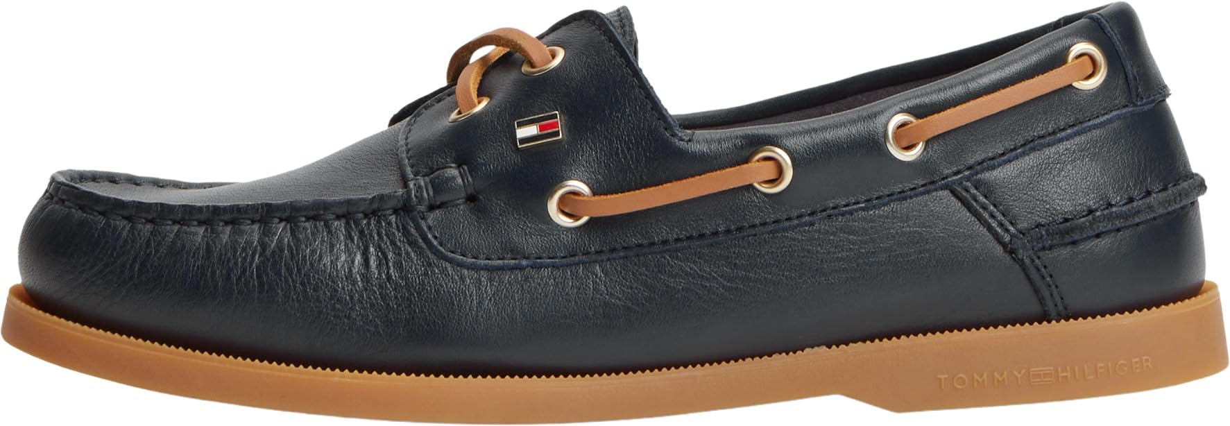 Tommy Hilfiger Damen Th Flag Boat Shoe Core Leather Fw0fw09463 Bootsschuhe