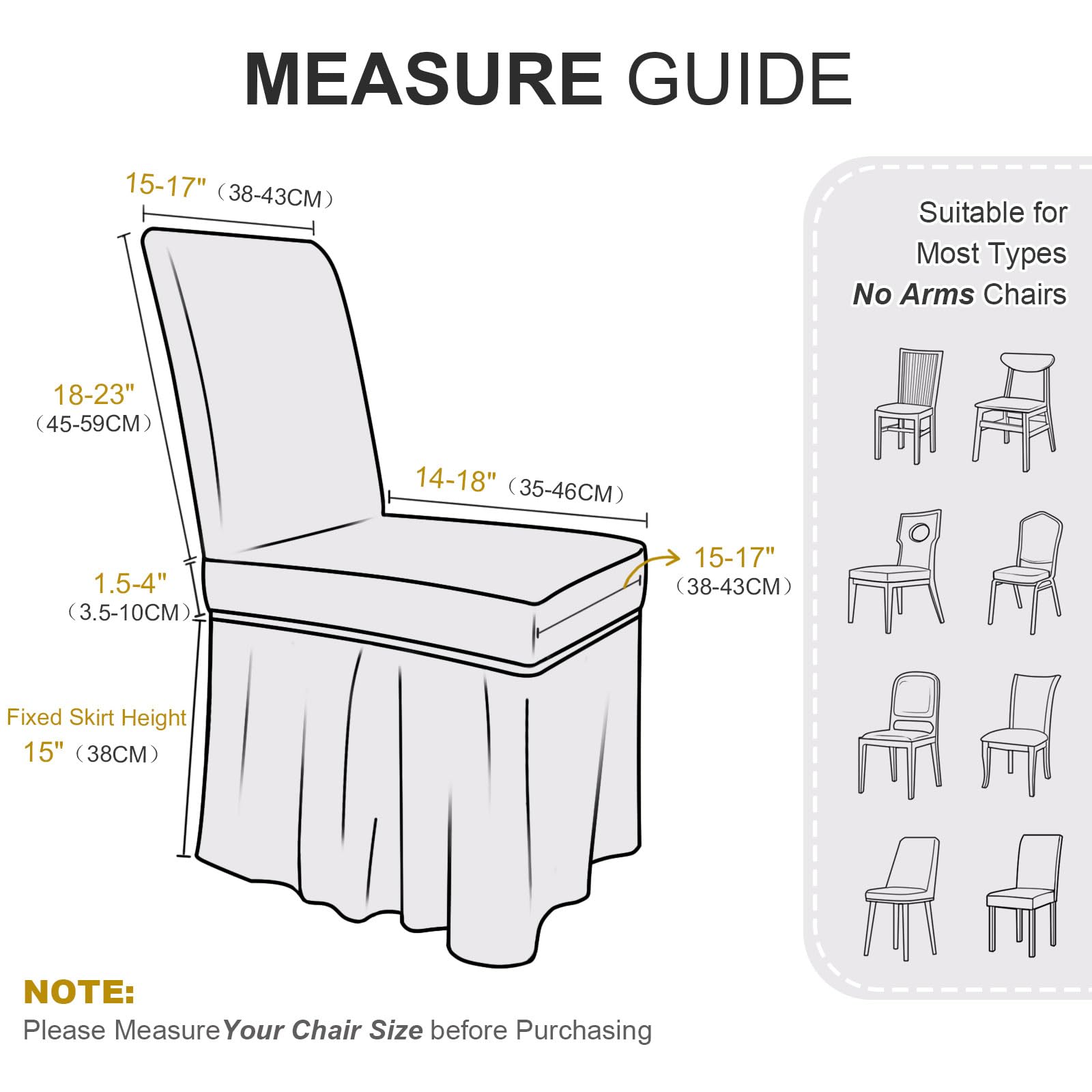 NICEEC Plush Chair Covers for Dining Chairs Covers Set of 6 Removable Black Thick Dining Room Chair Covers with Skirt Warm Parson Chair Slipcovers Washable Chair Protector for Kitchen Wedding