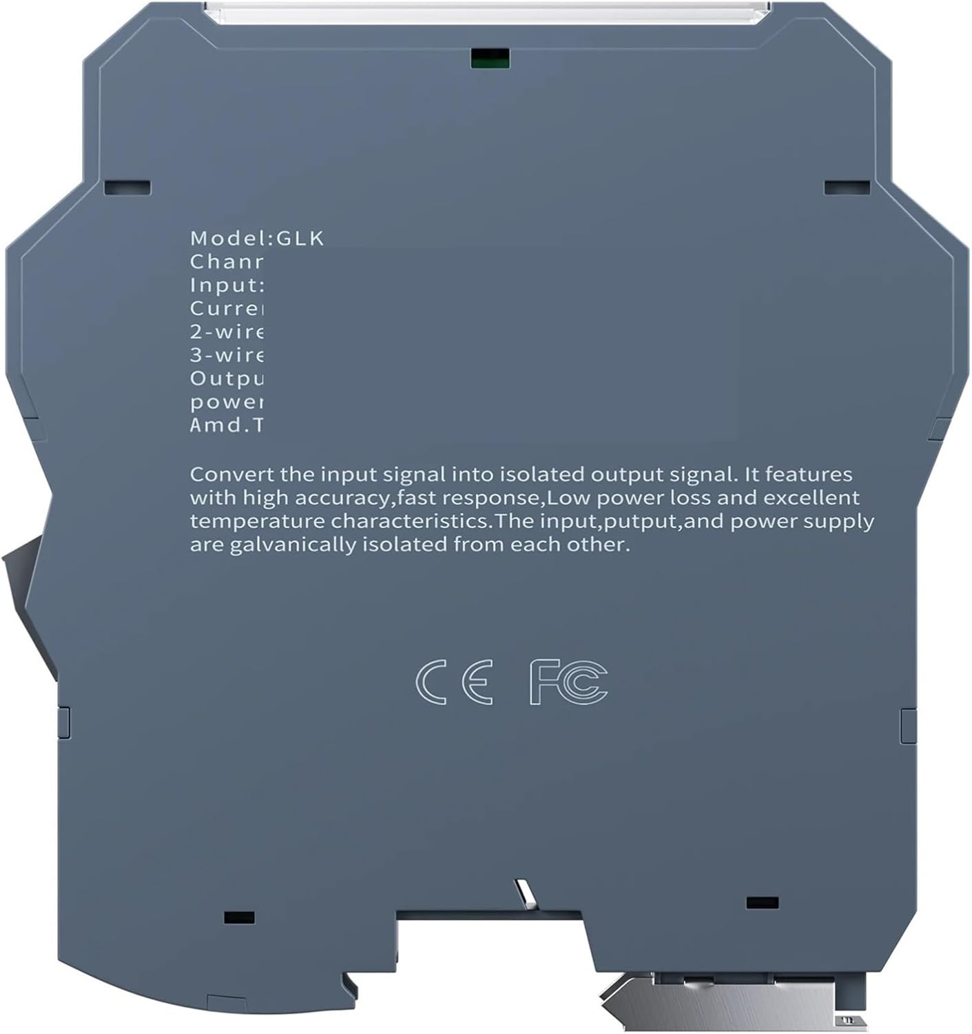 2-Input 2-Output Analog Signal Isolator 0-5V 0-10V 1-5V to 4-20mA 0-20mA(Input 0-20mA,Output 4-20mA)
