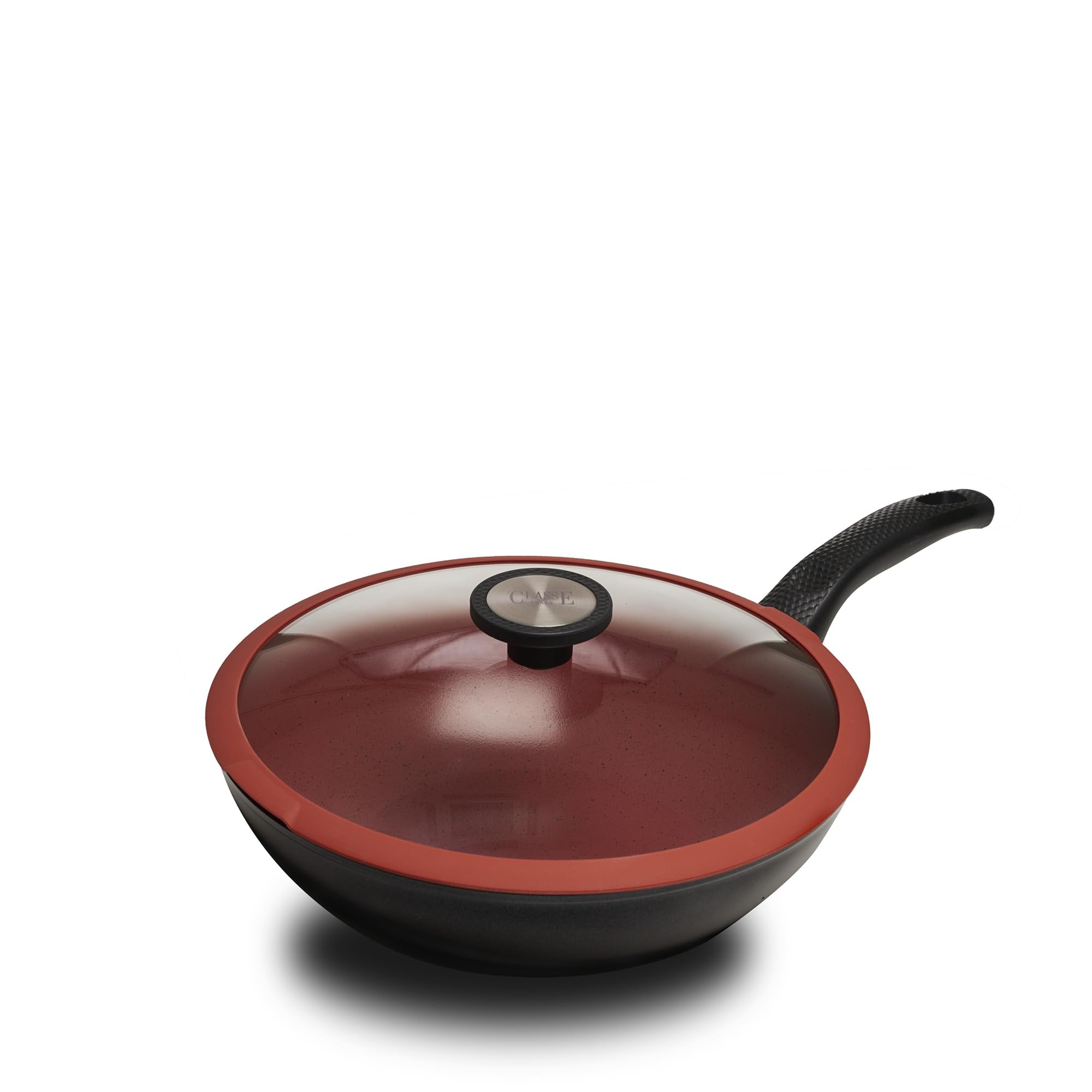 CLASSE ITALY, Linea TUSCANY, Wok cm 30 - Antiaderente naturale a 5 strati, alta resistenza, senza PTFE, PFOA, PIOMBO, CADMIO, per Induzione e Fiamma