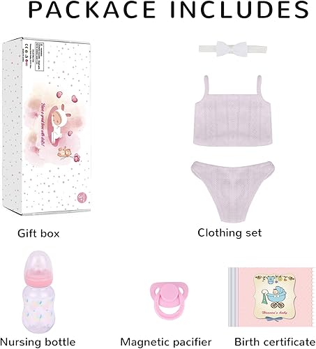 Miniatura 6 de CHAREX Muñecas de bebé Reborn realistas: muñeca de silicona de 18 pulgadas, muñeca realista de cuerpo completo con peso de vinilo anatómicamente