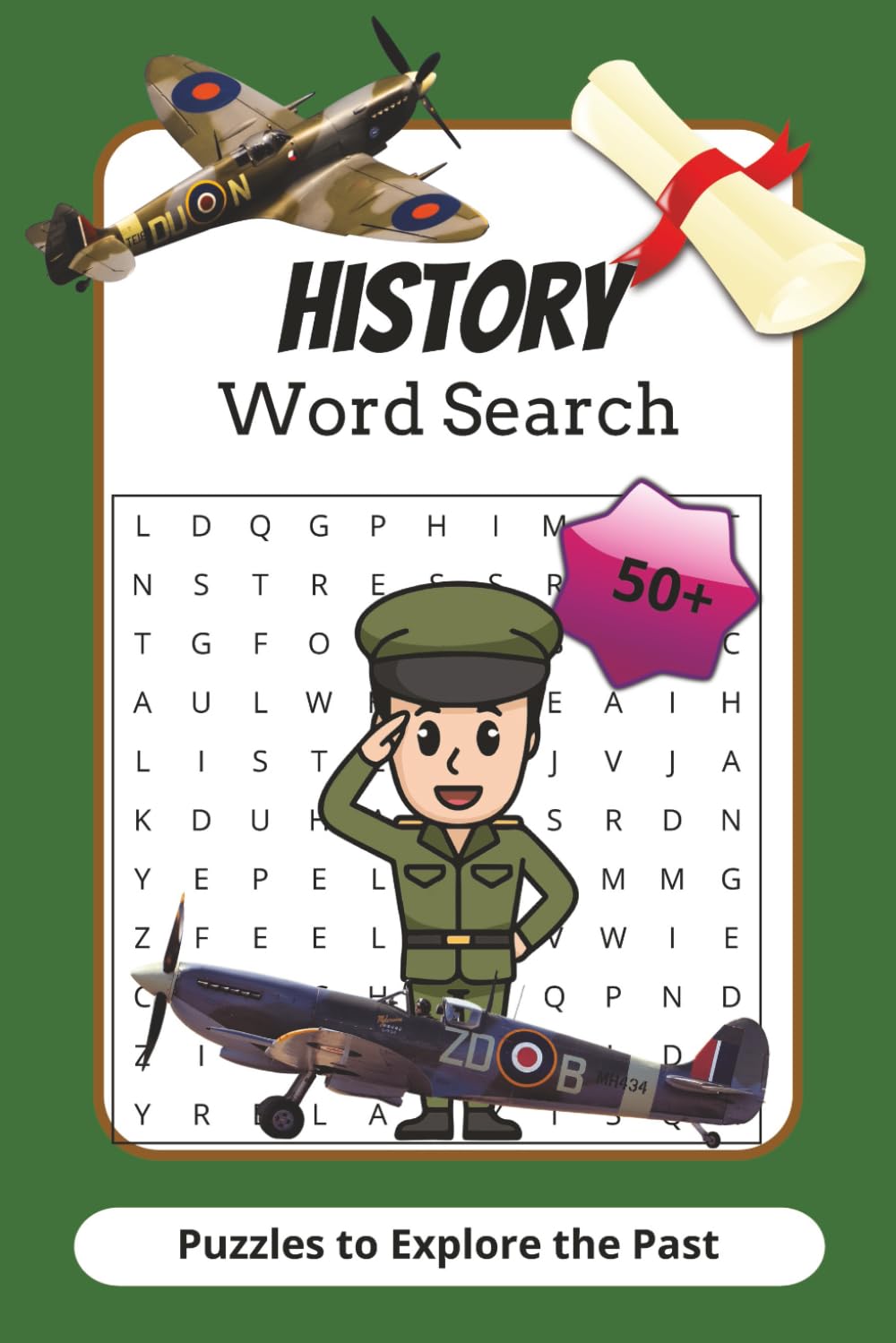 History Word Search: Word Searches with Easy to Read Print to Explore the History of the US | 6x9 inches, 120 Pages | 50+ Puzzles... Gift for History Buffs, Holidays, and Relaxation