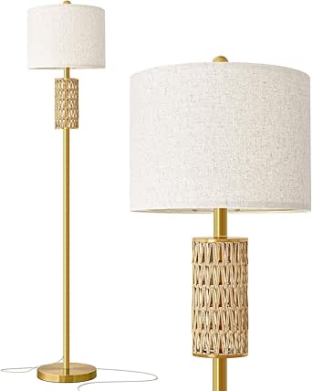Oneach 62" Modern Living Room Floor Lamp Gold Boho Floor Lamp Unique ...