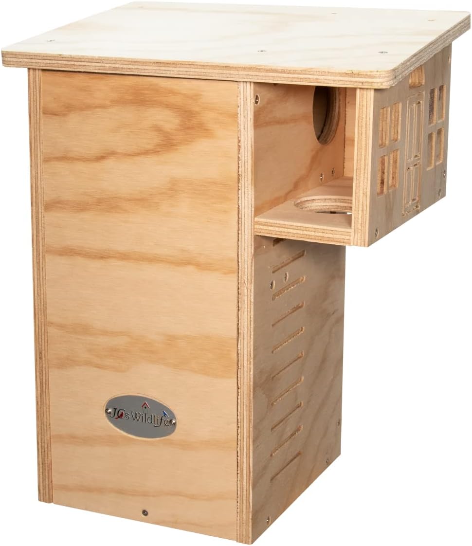 JCS Wildlife Plywood Squirrel House Nesting Box – Durable, Spacious Shelter for Squirrels
