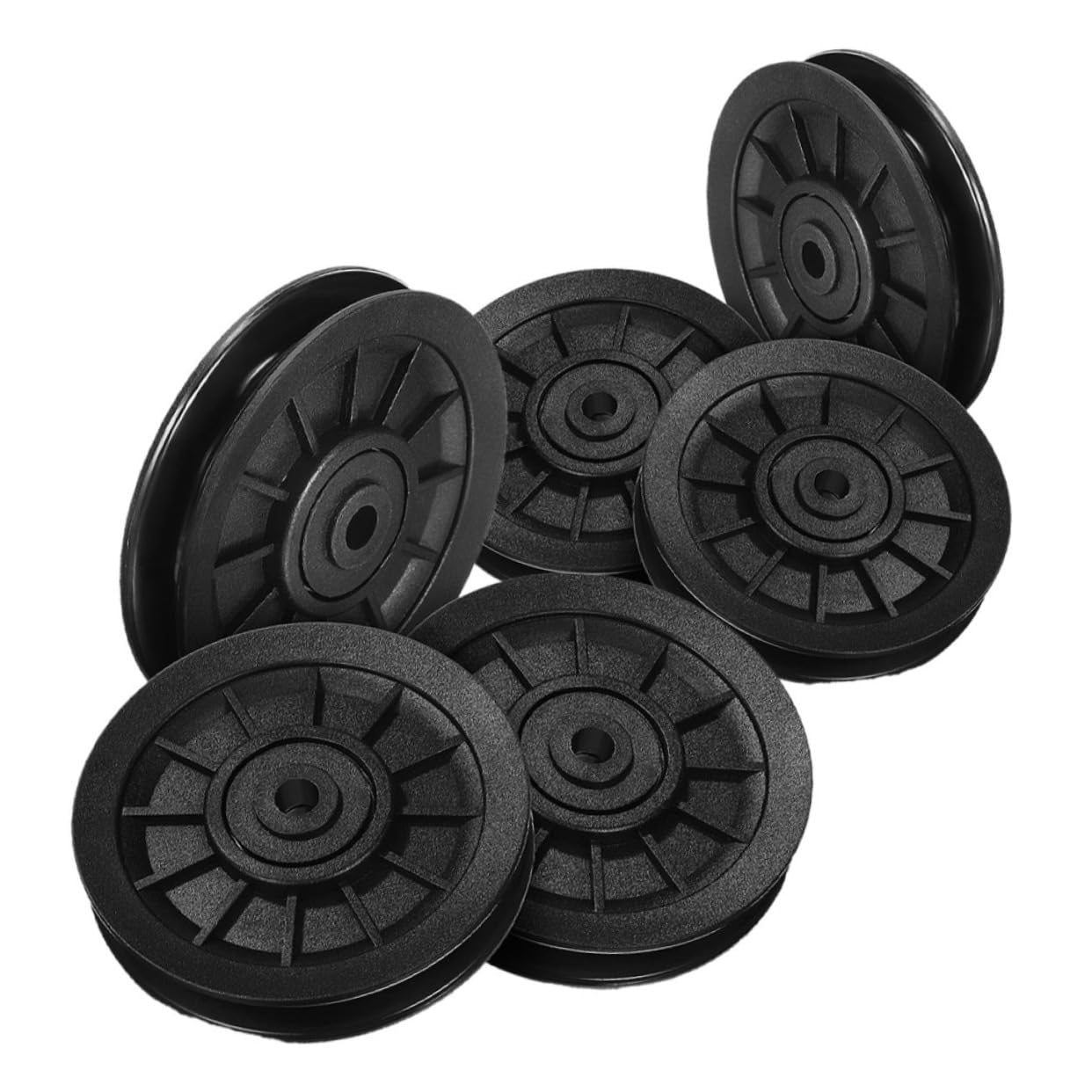 PRETYZOOM 6 Piezas Poleas de Gimnasio de Pa6, Diseño Rozamiento para Entrenamiento de Fuerza y Suministros de Fitness
