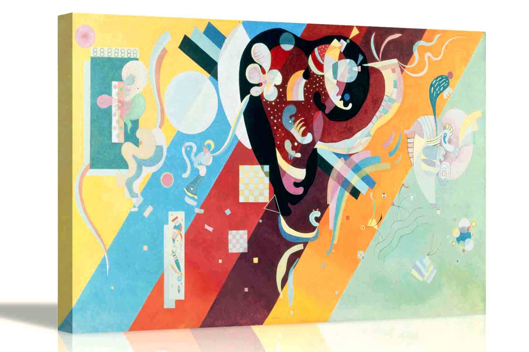 Composition 9 By Wassily Kandinsky Canvas Pictures Framed Prints Wall Art Home Office Work Artwork 76 x 50cm (30 x 20 inches)