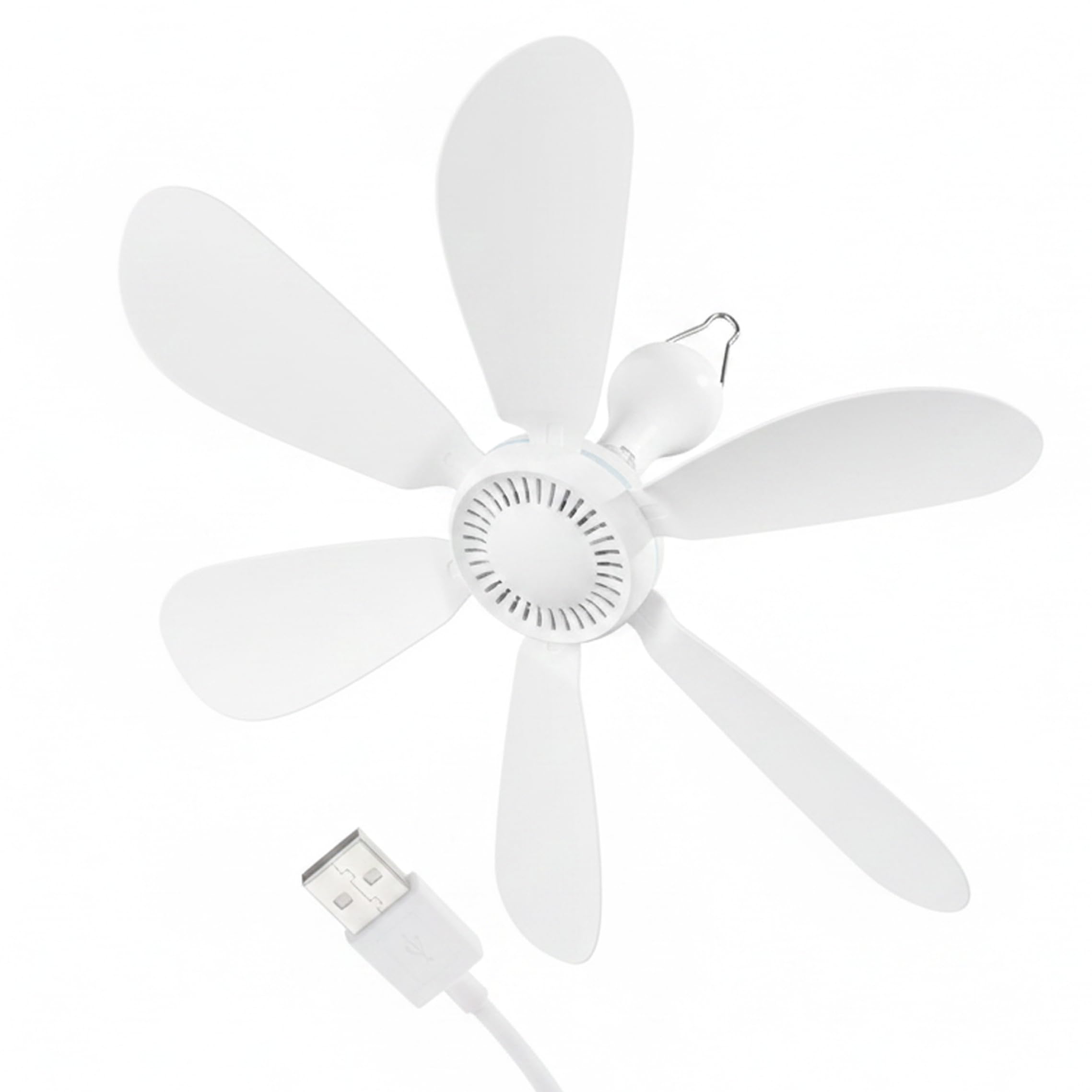 AwnsIMfreien Usb Ceiling Fan, Portable Ceiling Fan With 2m Extension Cord, 4-speed Adjustable Quiet Hanging Fans For Dorm Tent Bedroom, Portable