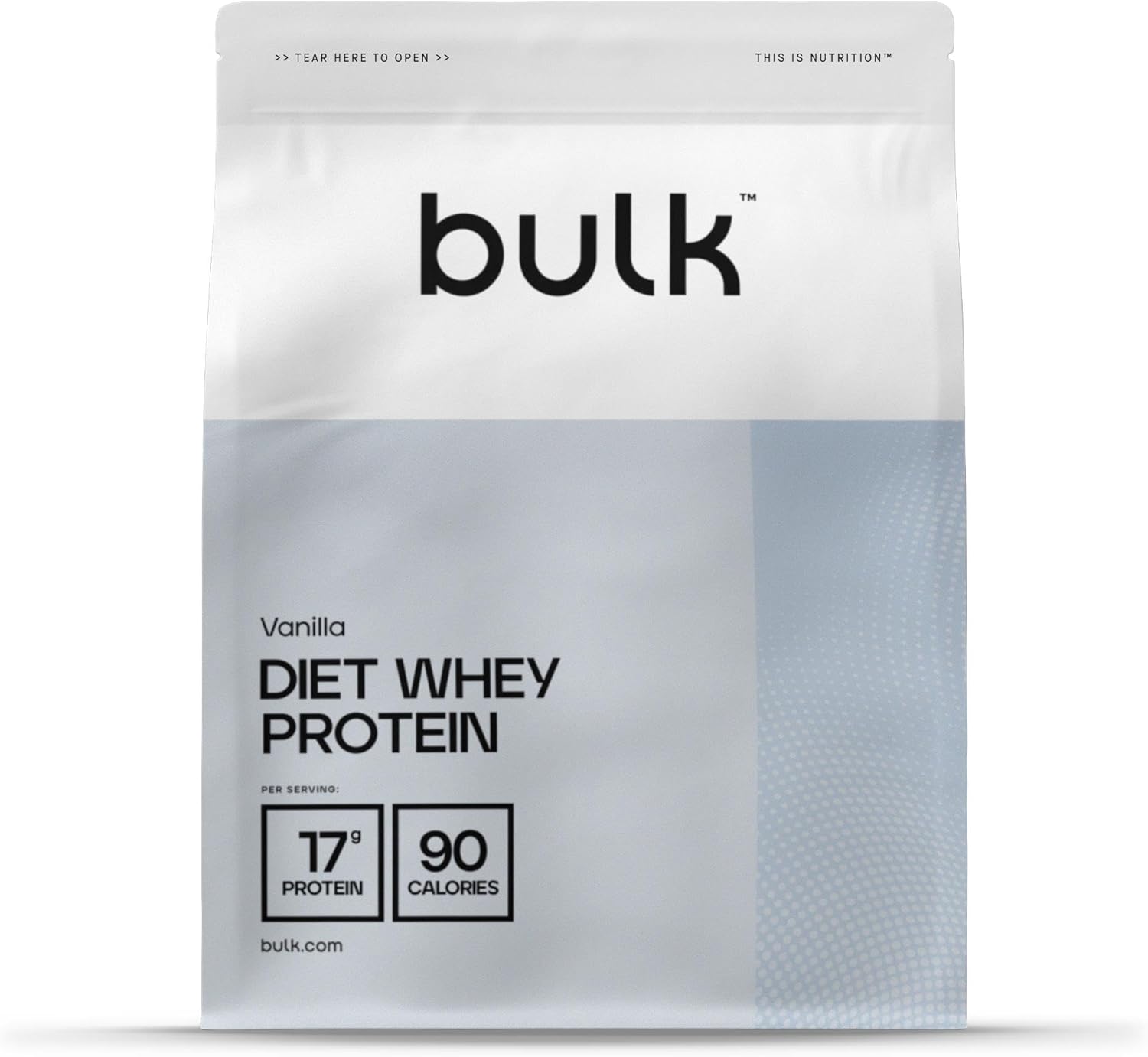 Bulk Diet Whey Protein Powder Shake, With Green Tea & Glucomannan, Vanilla, 500 g, 20 Servings, Packaging May Vary