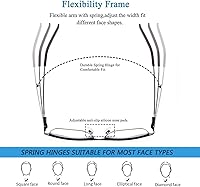 Vista 4 de 4 Pack Blue Light Blocking Reading Glasses Men Rectangular Metal Full Frame Readers with Spring Hinge Anti Uv/Glare