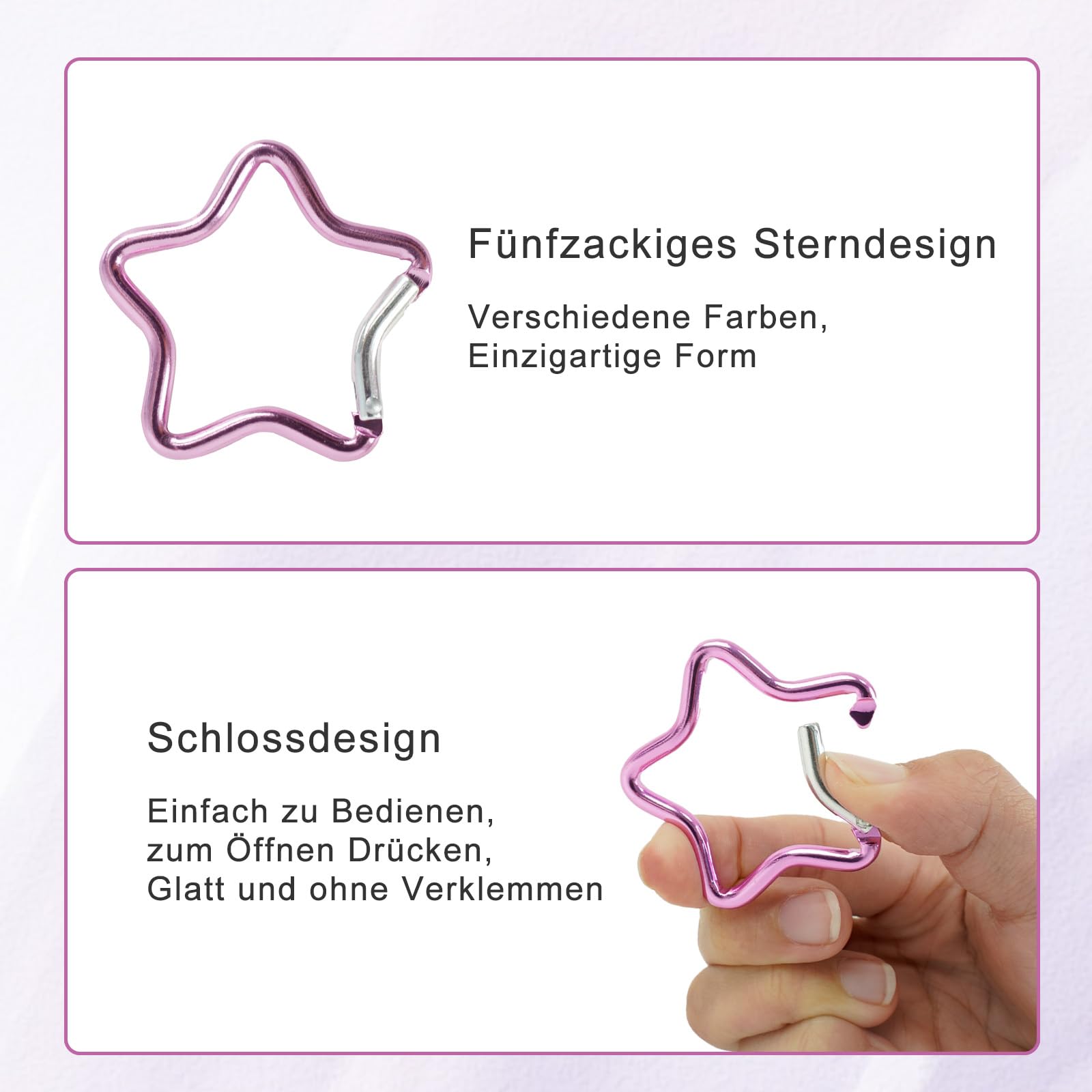 3 stuks karabijnhaken ster lente haak sleutelhanger camping karabijnhaak willekeurige kleur