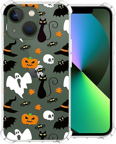 Miniatura 9 de Funda transparente de Halloween para Samsung S23, diseño de calabaza fantasma, funda protectora de TPU suave, delgada, a prueba de golpes, para