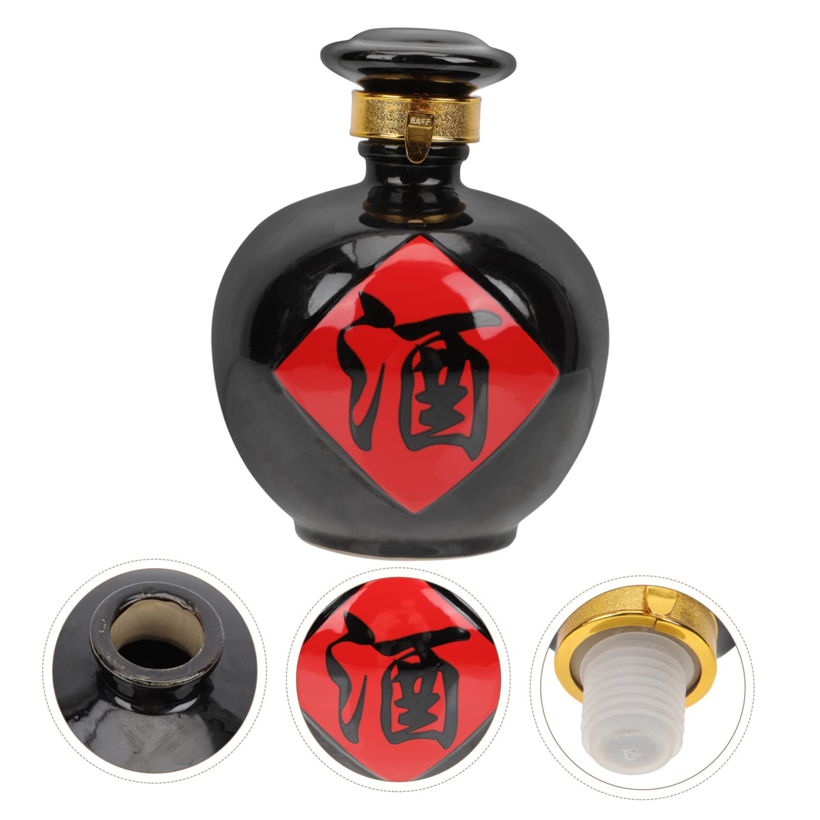 iplusmile Bottiglia in Ceramica per Liquore Contenitore Ermetico per Vino Barattolo Sigillato Vintage Utile Gadget da Cucina