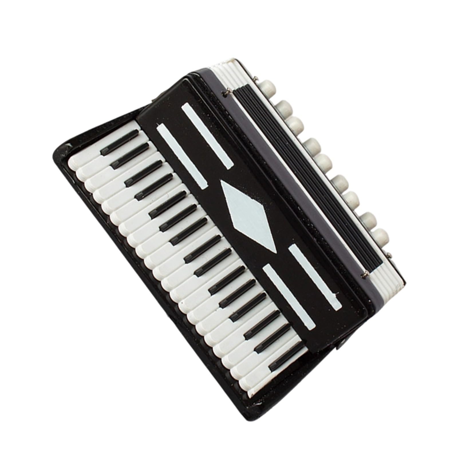 ZXFJYUIP Miniature Accordion Model Musical Instrument Ornament For Home Decoration(Bk,8.5 * 7CM)