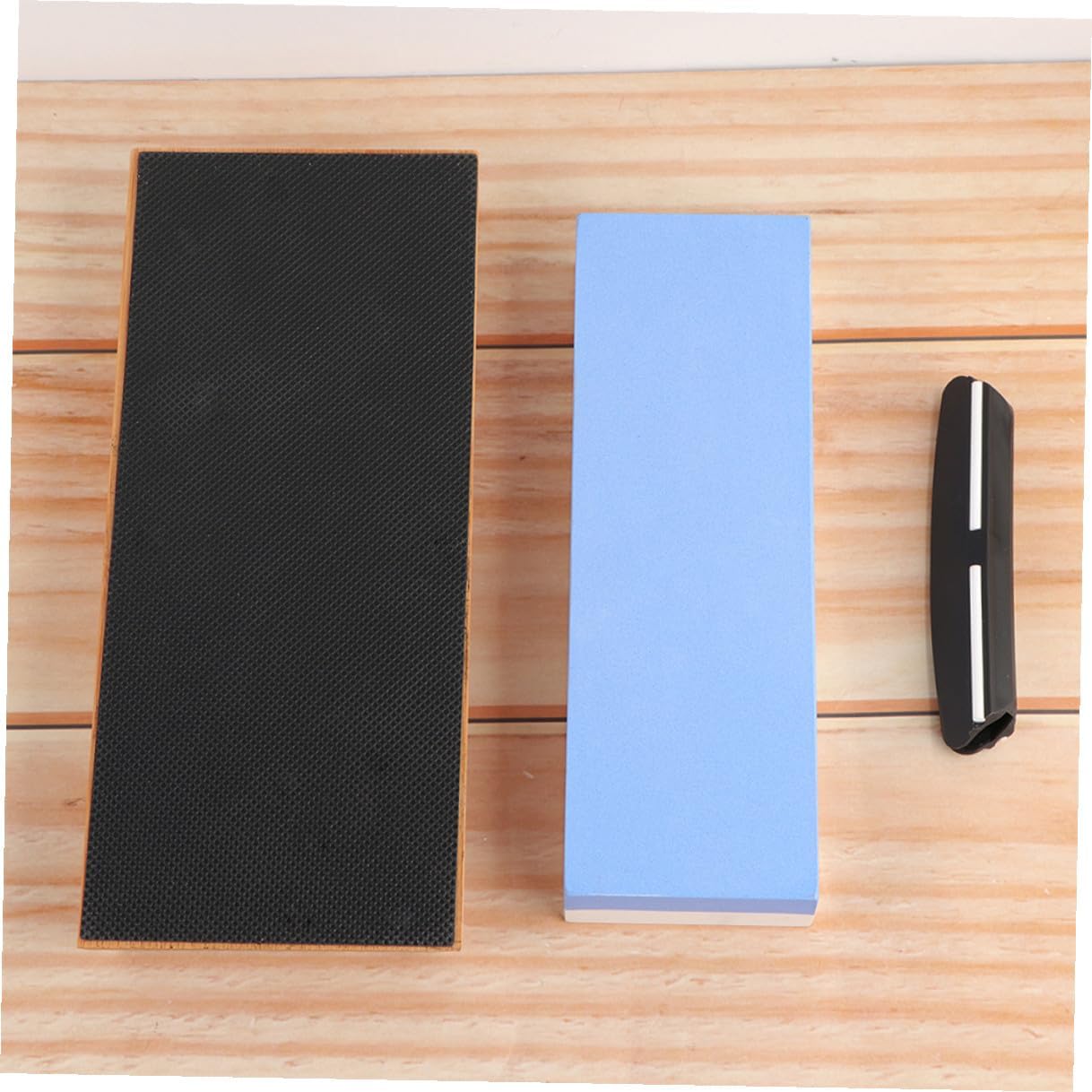 Whetstone Sharpener 1000/6000 Grit Double Sided Kitchen Sharpening Stone Set with Silicone Pad Base and Angle Guide 5pcs Household Knife Grinding Tool