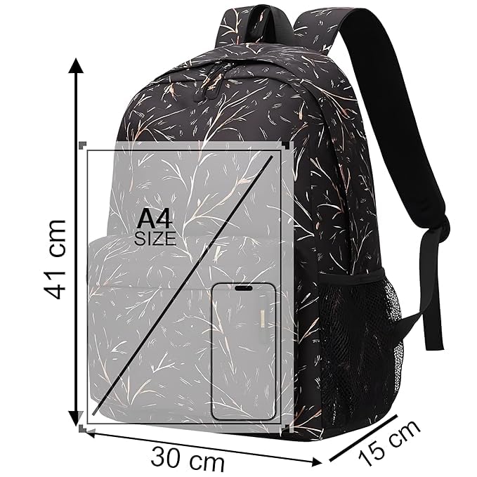 Image of College bag for girls and boys, Office Bag for Men & Women, 15.6 Inch Laptop Backpack, Water Resistant & Lightweight School and Tuition Bag, 2 Compartments with Bottle Holder