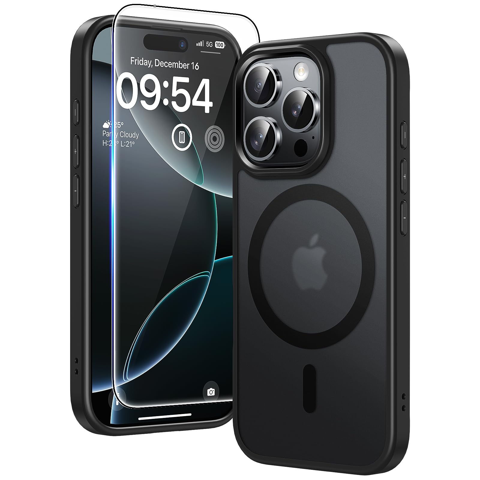 TAURI Funda para iPhone 13/iPhone 14, Compatible con MagSafe [No amarillea] con Vidrio Templado, Carcasa Nueva para iPhone 13/iPhone 14,Funda Ultra Fina antichoque - Transparente — view 178