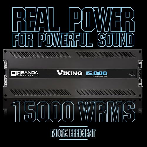 Miniatura 2 de Amplificador de graves de 1 canal para audio de vehículo - Amplificador de graves mono de alta potencia con filtro subsónico y filtro de paso bajo,