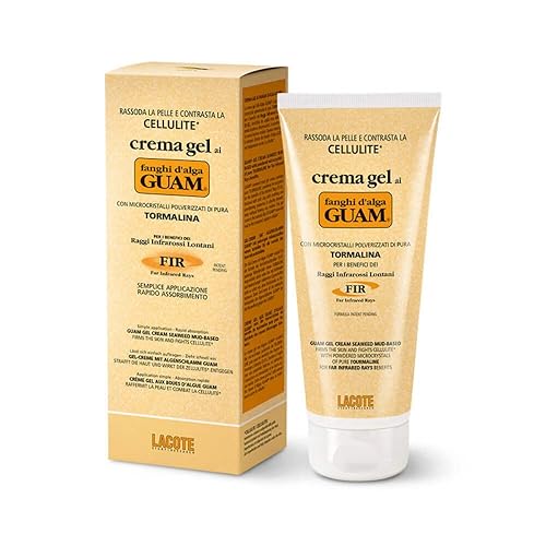 Guam Classic Strengthening Gel Mud Cream against Cellulite With Tourmaline and Far Infrared Rays (FIR Formula), After Care for Body Wraps to Prolong