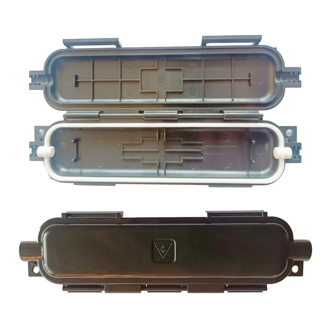 ezonpinzvFTTH Waterproof Protection Box lC-LC Outdoor IP67 Waterproof Fiber Optic Connection Box with Rubber Suitable for SC/SC,FC/FC,SC/FC,LC/LC Coupler Adapter