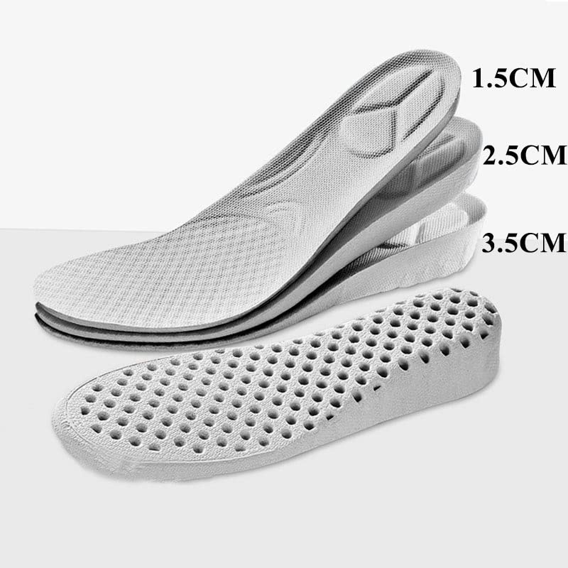 Semelles intérieures d'augmentation de hauteur for femmes coussin de semelle respirant en nid d'abeille talon ascenseur augmentation de la hauteur chaussures Inserts semelle intérieure(A2.5cm,3