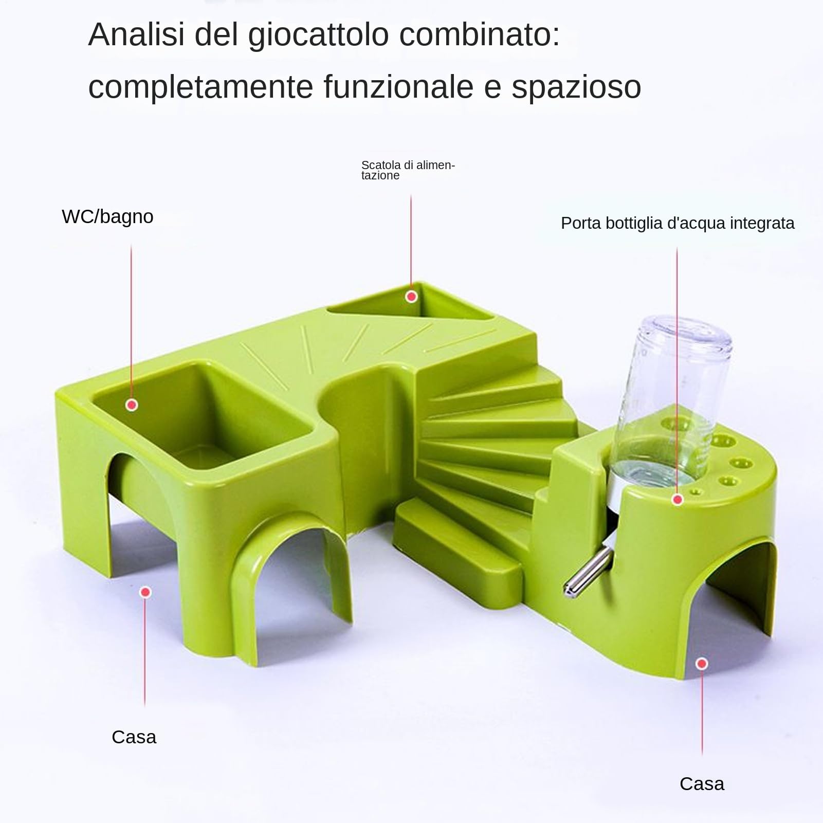 Gabbia Criceti Di Piccole Dimensioni Gabbia Casa Per Animali Domestici | Habitat Portatili Per Animali Domestici Adatto per Riccio, Cincillà, Coniglio, Porcellino d'Nano, Furetto, Criceto e Gerbil
