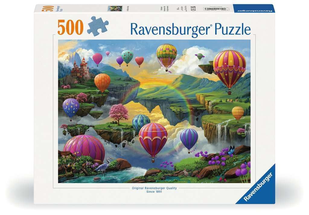 Air Balloon Valley 500 Piece from Artist Nathanael Mortensen | Unique Piece Design | Softclick Technology | Ideal Gift for Puzzle Enthusiasts