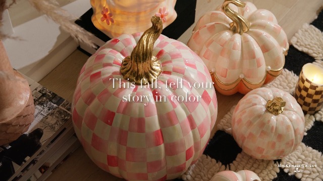 Amazon.com: MACKENZIE-CHILDS “Boo” Resin Pumpkin Decor Set