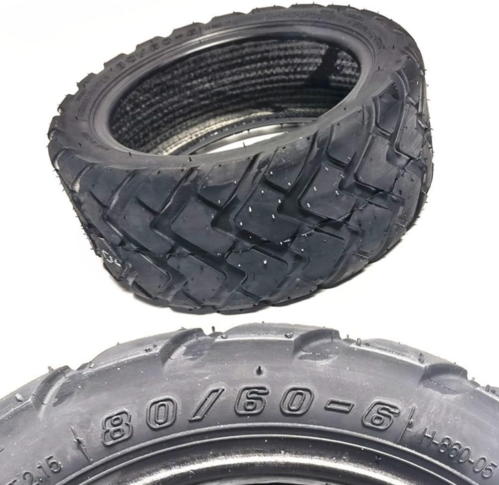 10 inch Electric Scooter Thickened Tubeless Tire 80/60-6 Rubber Tire for Zero Kick Scooter