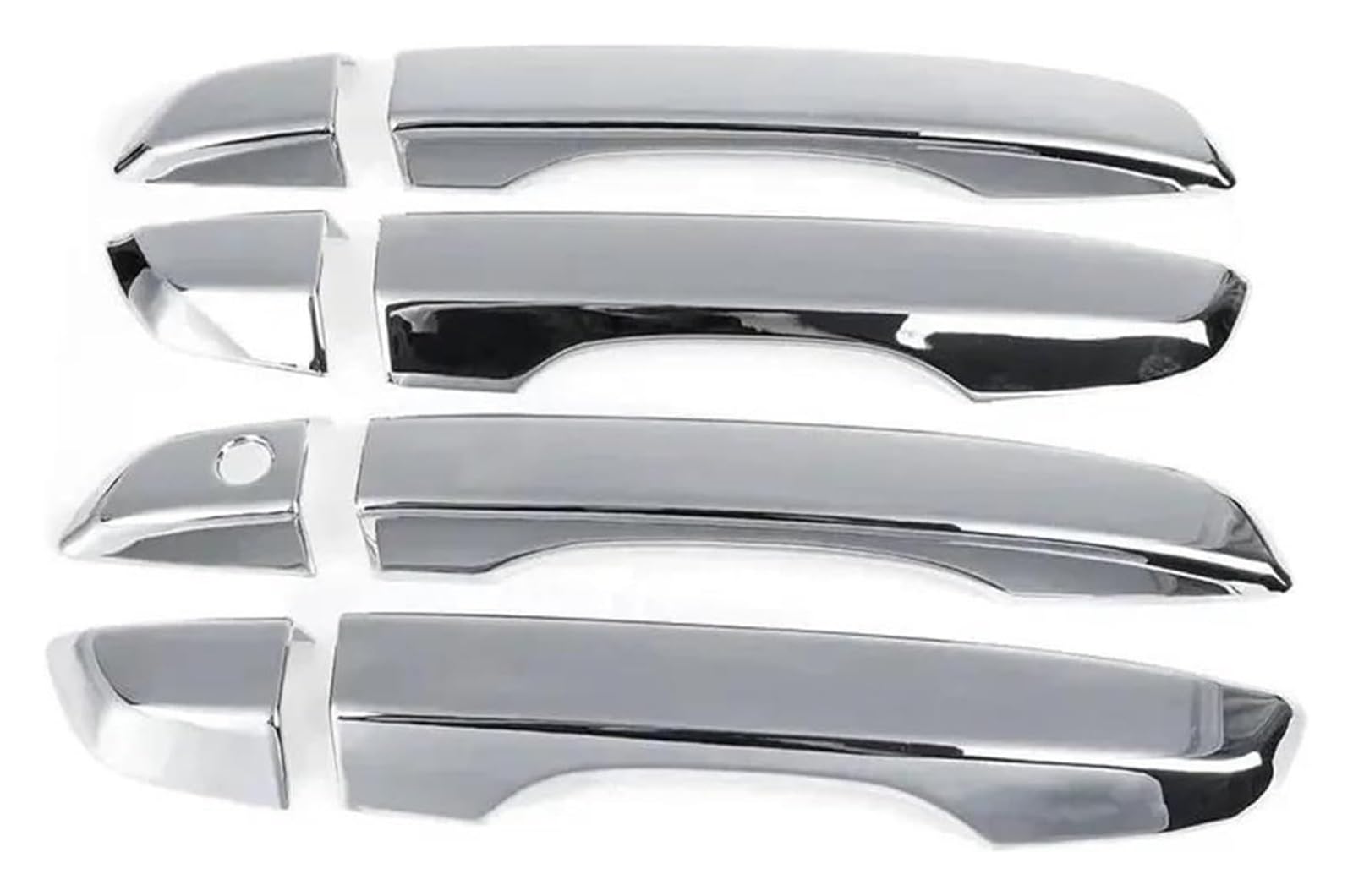 Qwqthgs Silver Car Exterior Door Handle Cap For Civic 10Th Gen 2017 2016-2021 2018 Car Style W/Keyless Entry Decor Exterior Door Handle Moulding Cover Trim