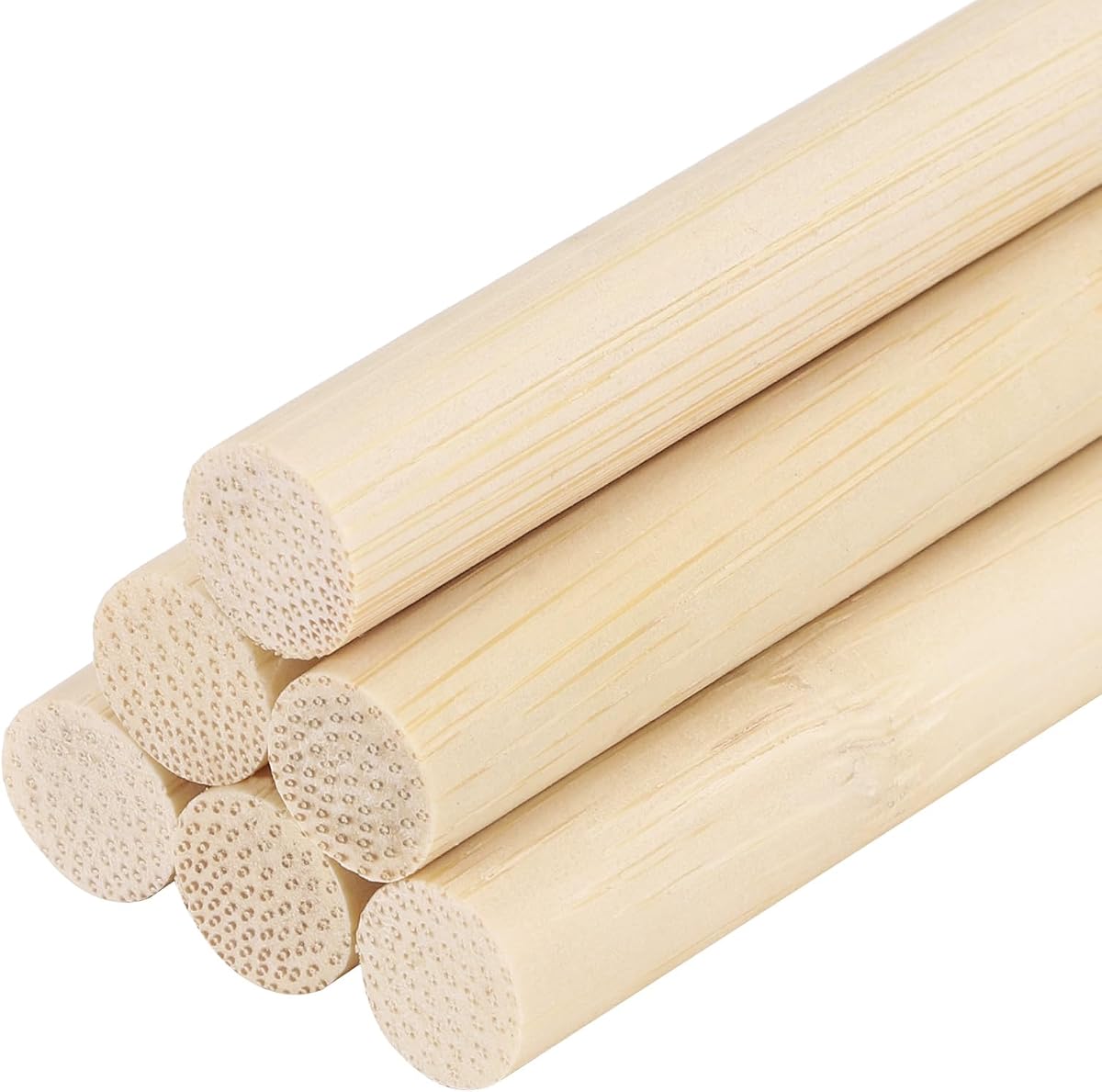 DMiotech 50 Pack 3/8" x 12" Wooden Dowel Rods Unfinished Natural Sticks Wood Craft Sticks for Home Decor Projects and Making DIY Craft,Wood Color