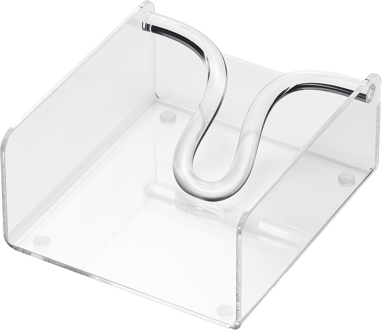 Clear Acrylic Square Cocktail Napkin Holder, Unbreakable Dispenser for Table