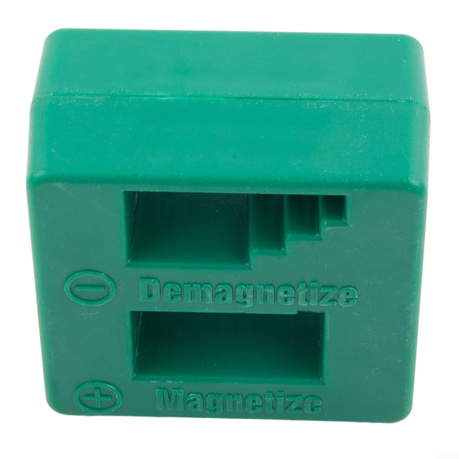 2-in-1-Schraubendreher-Magnetisierer und Entmagnetisierer, Werkzeug für Stahl-Handspitzen, mit grünem Kunststoffkoffer für Werkstatt-Reparaturarbeiten