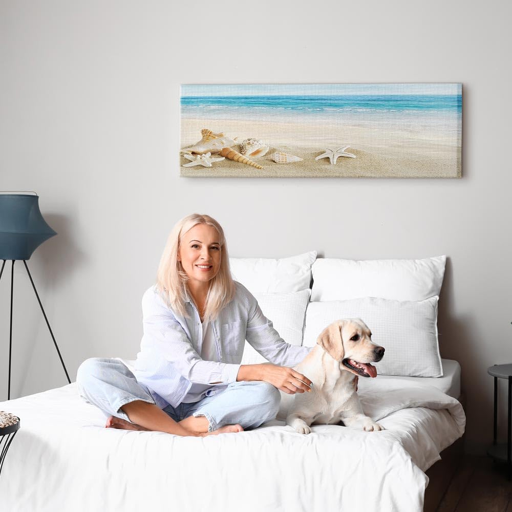 murando - Quadro Moderno per Soggiorno Grandi, Mare, 150x50 cm | Chiodi Inclusi, 1 Pezzo, Pannelli Decorativi per Pareti, Decorazione da Parete, Resistenti Allo Sbiadimento