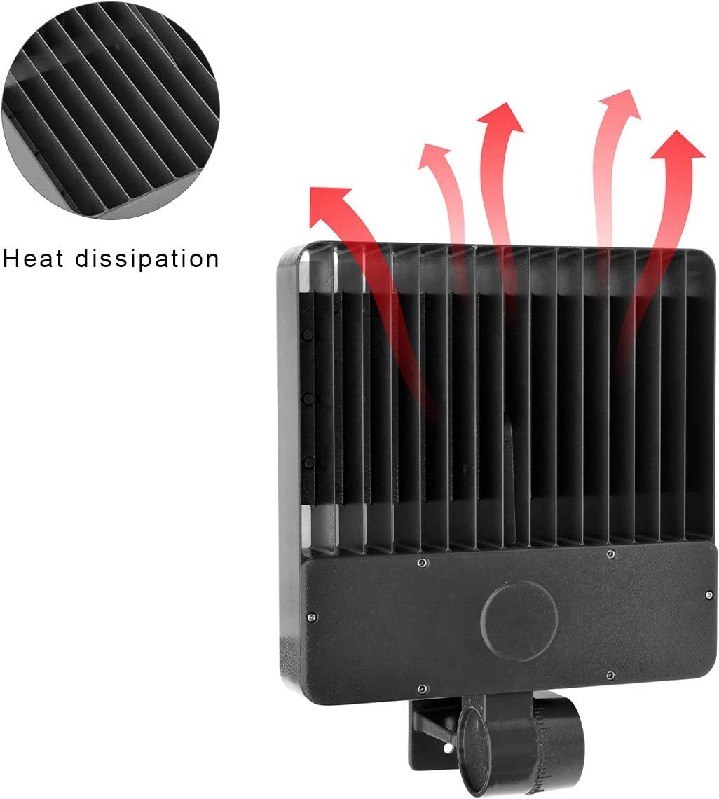 Best Deal Cheap 🛒 LED Parking Lot Lights 80W-9600lm Outdoor LED Flood Lights 5000K LED Shoebox Lights - Arm Mount for Square Pole Commercial Street Area Light for Stadium, Parking Lot, Roadways (Optional photocell)