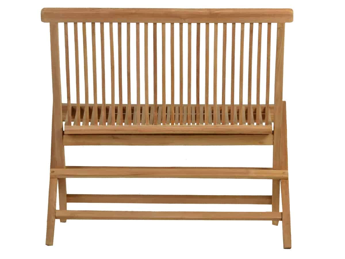 Gartenbank 90 cm Gartenmöbel Outdoor Modern Massivholz Teak Braun