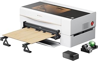 xTool P2 55W CO2 Laser Cutter Versatile Bundle, Smart Desktop CO2 Laser Engraver and Cutter Machine, with Riser Base, Conveyor Feeder, RA2 Pro Rotary, Dual Smart 16MP Cameras, Curved Surface Engraving