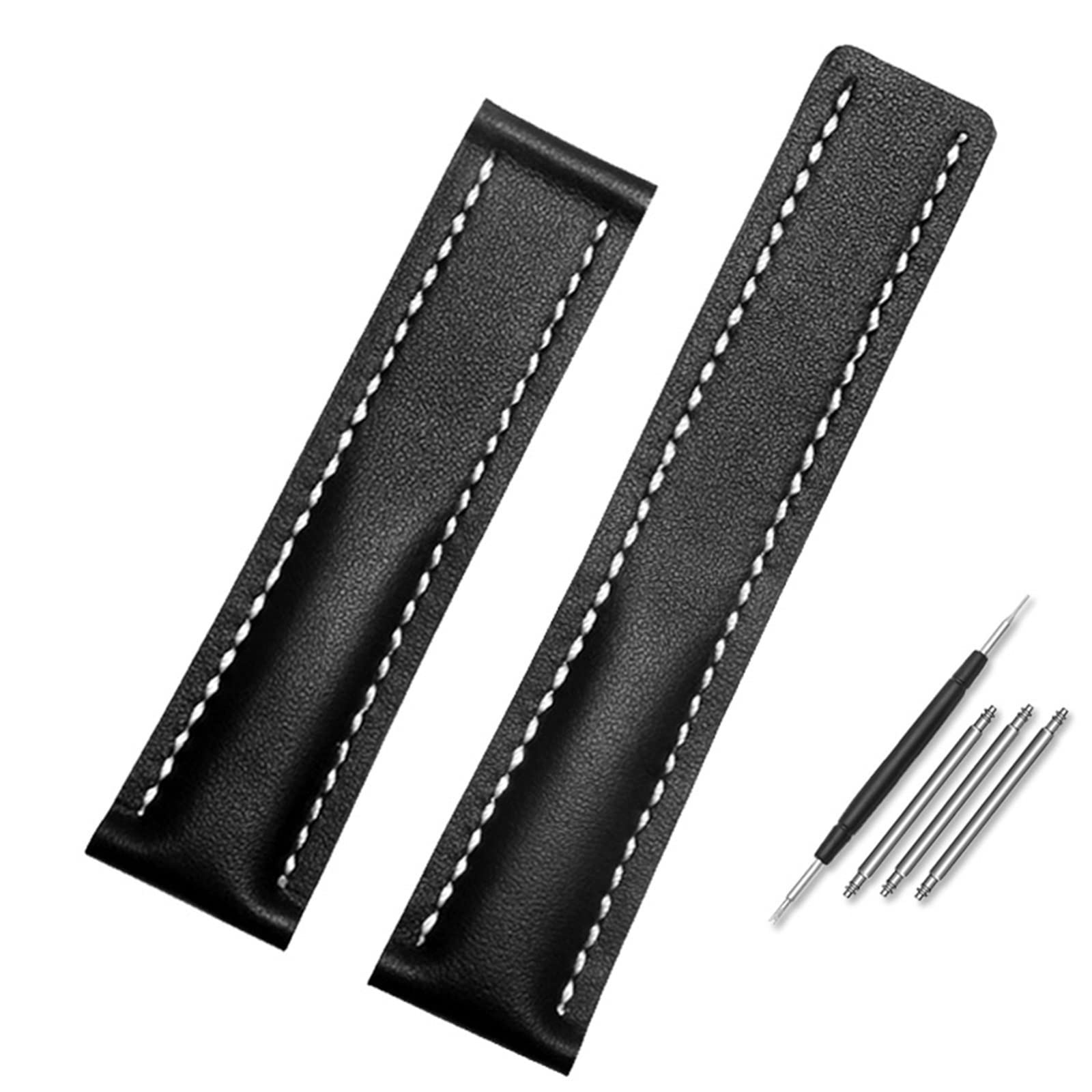 SCRUBY Per Watch Band 22mm 24mm Cinturino in Vera Pelle Mens Watch Bracciale in pelle di mucca con Distribuzione