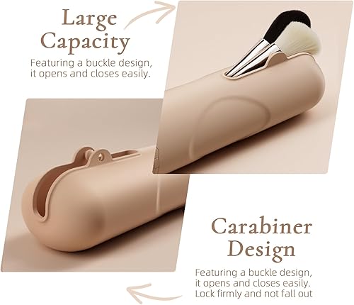 Miniatura 7 de FZHZZ Organizador de maquillaje para encimera con cajones, organizador de cosméticos con soporte para brochas de maquillaje de viaje, organizador de