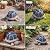 Solar Garden Outdoor Decor Turtle Statue with Dark Blue Roses & 7 LED Lights – Outside Tortoise Decor for Yard Patio Balcony & Backyard - Home House Decoration Art- Gift for Women Mom & Grandma